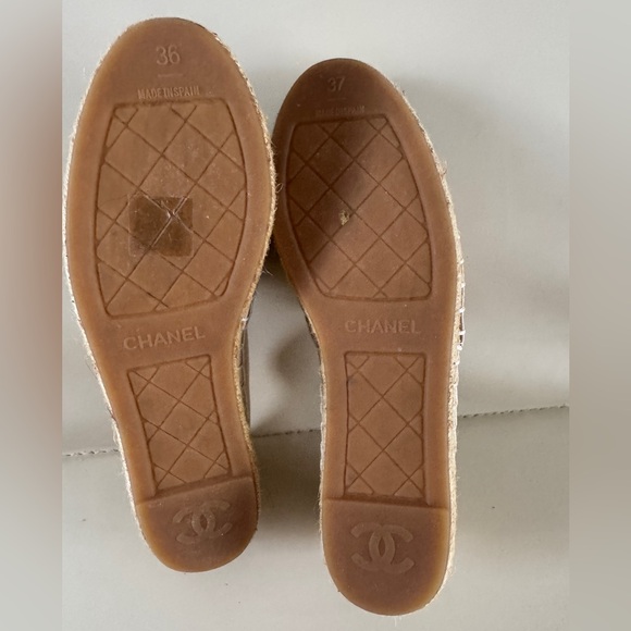 Chanel Beige & Black CC Cap Toe Espadrilles – EU 36/37 - Picture 4 of 13